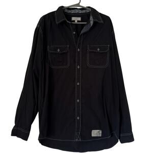 Y2K Old Navy Cotton Button Down‎ Mens L Retro Throwback 2000s